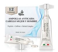 Ritalia Ampollas Anticaída Cabello Mujer y Hombre, Tratamiento de Noche | Sérum capilar fortalecedor para la caída del pelo, actúa mientras duermes, 20 aplicaciones con péptidos, cafeína y romero