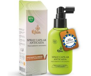Ritalia® Spray Crecimiento cabello mujer y Hombre | Tratamiento Anticaida con Saw Palmetto | Fortalecedor y Repolarizador capilar | crece pelo rapido mujer | Hair Growth Serum 100ml