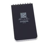 Rite in the Rain 3 x 5 Top Spiral Notebook, negro