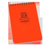 Rite in the Rain Cuaderno de espiral superior resistente a la intemperie, 10.2 cm x 15.2 cm, cubierta naranja, patrón universal (No.OR46), 1 paquete