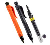 Rite in the Rain Heavy Duty Gravity-Fed Lead Holder Pencil 5.6mm Dark (2B) Lead Black and Orange Barrel 2 Pack (No. 56-2)