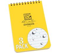Rite in the Rain para todo tipo de clima top-spiral portátil, 4 "x 6", Universal De, 3 unidades, color Yellow Cover 4" x 6"