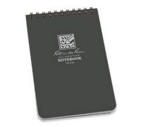 Cuaderno con espiral en la parte superior para todo tipo de clima Rite in the Rain, 10,16 x 15,24 cm, tapa marrón, patrón universal (no. 446)., color gris
