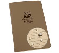 Rite in the Rain Weatherproof Tan Tactical Field Notebook 4 5/8"""" x 7"""" Soft Cover Notepad Universal Page Pattern Reference Pages (No. 980T)
