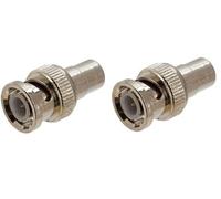 RiteAV - Adaptador BNC macho a RCA hembra (paquete de 2)