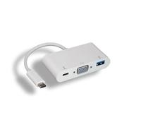 RiteAV Adaptador de carga USB 3.1 tipo C macho a USB 3.0 A hembra/VGA hembra/tipo C hembra