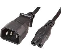 RiteAV - Cable adaptador de enchufe de alimentación de CA moldeado estándar IEC 320 C14 a C7, PDU UPS, cable de alimentación de CA estándar, 10A/110V-240V, C14 a C7, (IEC-60320-C14 a IEC-60320-C7) (3