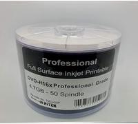 Ritek - 50 DVD Profesional imprimible por inyección de Tinta Blanca - R