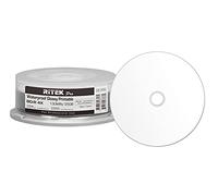 Ritek Pro (grado profesional) BD-R Blu-ray 4X 25 GB Watershield resistente al agua blanco brillante cubo de inyección de tinta imprimible disco grabable en blanco