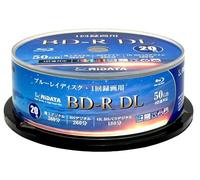 RiTEK RiDATA BR260EPW4X.20SP - Disco Blu-ray, BD-R DL, de una sola cara, 2 capas, 50 GB, 20 hojas, 4K, BS CS, digital terrestre, grabación, especificación de capa dura, protege los datos de grabación