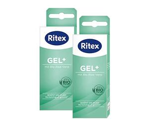 Ritex Gel+ - Lubricante, Con Aloe Vera bio, 2 x 50 ml