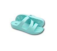 Ritmo Chanclas Mujer Verano de Goma EVA, Sandalias Slide Platform con Plantilla Masajeante para Mar Piscina Casa Ducha, azul turquesa, 38 EU