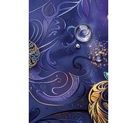 Rito Ethereal Midnight Damask with Golden Filigree Notebook Sophisticated Aesthetic 240 Pages Squared, Paperback: Rito