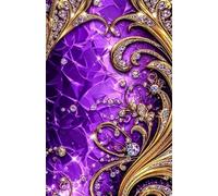 Rito Ethereal Royal Amethyst & Gold Filigree Ornamentation Notebook 240 pages Squared, Paperback: Rito
