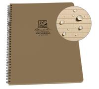 Rito in the Rain Weather-Weather Spiral Notebook 8.5 """" x 11 """" Tan Cover Patrn de pgina universal (No. 973t-MX)