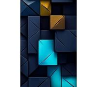 Rito Midnight Gold Notebook Sophisticated Aesthetic, Squared 240 Pages, Paperback: Rito Midnight Gold