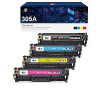 rito4colors Cartucho de tóner 305a de repuesto para HP 305X 305A CE410X compatible con Laserjet Pro 400 Color M451dw M451dn M451nw MFP M475dw M475dn M375nw (negro, cian, magenta, amarillo)