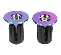 RiToEasysports 1 par de Extremos de Barra de Bicicleta, tapón electrochapado, Tapa de Manillar de Bicicleta Ligera y Colorida para manillares de 22-24 mm de diámetro