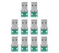 RiToEasysports 10 PCC de Tarjeta Adaptadora USB de de Tapones Machos Tipo A con Lápices VBU, D +, D y GND, Tarjeta de Adaptador USB para Resistencia, Diseño de Pan de Pan