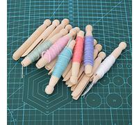 RiToEasysports 10 Uds Bobinas de Madera Soporte para Bobinado de Hilo de Bordar- para Artesanos, Herramienta de Organización de Hilo Fácil de Usar