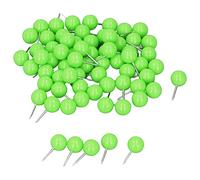 RiToEasysports 100 Uds. Chinchetas de Mapa, Chinchetas Decorativas de Acero y Plástico para Marcar Tablas de Corcho, Rutas de Viaje, 9,5x20mm (Green)
