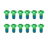 RiToEasysports 12 Uds Tornillos de Disco de Freno de Bicicleta Aleación de Acero M5x10mm Pernos de Rotor de Freno de Disco de Bicicleta para Bicicletas de Montaña Bicicletas de Carretera(Verde)