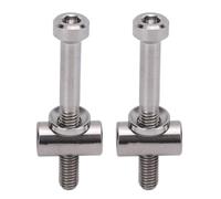 RiToEasysports 2 Pernos de Fijación para Tija de Sillín de Bicicleta de Aleación de Ti M5x40 Mm, Tornillos para Tija de Sillín de Bicicleta, Accesorios de Ciclismo con Diseño de Equilibrio (Color Ti)