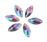 RiToEasysports 200 Piezas de Costura de Resina con Parte Trasera Plana, Surtido de Cristal Brillante para Decoración de Accesorios de Moda, Suministros de Manualidades de Corte de Múltiples (color