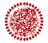 RiToEasysports 300 PCS de Agujeros de Madera Pequeñas Mariquitas para ívalos de Recortes de Bricolaje, Madera Autoadhesiva para la Decoración del Micro-Landscape, Dátiles de Bricolaje para Tarjetas