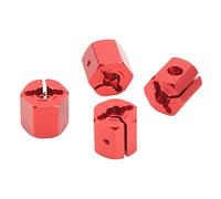 RiToEasysports 4PCS Adaptador Hexagonal de 12 Mm Aleación de Aluminio RC Cubo Hexagonal de Rueda de 12 Mm Espesor de Orificio de 5,1 Ligero Estable Fácil Instalación para Axial SCX10 90046 D90 1 10