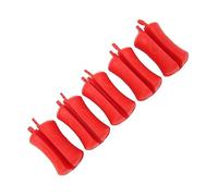RiToEasysports 5 Bolas Fijas de Silicona para Caña de Pescar, Sujetadores Elásticos Duraderos para Caña de Pescar con Ranuras Seguras, Ideales para Entusiastas de los Barcos y la Pesca (Rojo)