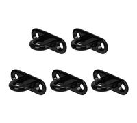 RiToEasysports 5 piezas de acero inoxidable almohadilla ovalada placa ocular gancho de techo reforzado soporte de carga hebilla de fijación de puerta con color negro trasero para hamacas cadenas de
