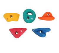 RiToEasysports 5 Piezas de Piedras de Escalada de Fibra de Resina Vibrante para Niños, Accesorios Creativos en el Patio de Recreo, Uso en Exteriores, Formas Diversas, Instalación Segura, Diseños