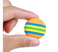 RiToEasysports 50 Pelotas de EVA con Rayas, Ligeras y Resistentes Al Desgaste, para Práctica en Interiores con Textura Suave para Niños y Mascotas, Naranja,Amarillo (Naranja Amarillo Verde/Bola de