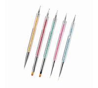 RiToEasysports 5pcs Nail Future Future Set para Pintura de Dibujo de Manicura, No Deformación y Material Duradero, Comprende 5 X Uñas, Adecuada para Uso Profesional y Doméstico, Ideal para Crear