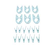 RiToEasysports 6 Perchas de Viaje, Perchas Portátiles Plegables con 12 Clips para Maleta y Uso de Camping