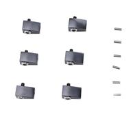RiToEasysports 6 Tuercas de Bloqueo de Cuerdas de Guitarra, Bloqueo de Aleación de Zinc, Accesorios de Piezas de Guitarra Eléctrica sin Cabeza con 6 Tornillos de Instalación, para (BLACK)