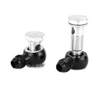 RiToEasysports 6AN X 1 4NPSM Accesorios Banjo Conector de Enfriador de Aceite de Hierro Accesorios Banjo de 90 Grados para Enfriador de Transmisión GM 4L80E 1997 a Mediados de 2010 Reemplazo de (A)