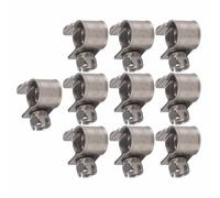 RiToEasysports Abrazaderas de Manguera de Acero Inoxidable 304, Juego de 10 Piezas, Ajustables de 6 Mm a 20 Mm para Línea de, Aire, Agua, Mangueras de Silicona con Bordes Lisos, Fácil de Instalar