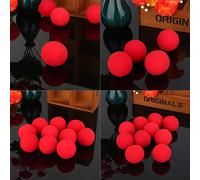 RiToEasysports Accesorios de Bola Suave de Esponja Roja Mágica, 10 por Ciento de Bolas Suaves para la Apariencia y Desaparición de Trucos, Ideal para Ventiladores de Juguetes de Pelota