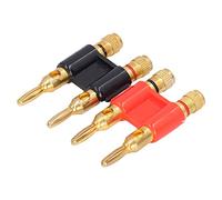 RiToEasysports Accesorios de Consultoría de Altavoz 2 PC Apilables Contactos de Latón de Enchufe de Doble Pista 32A 1000V para Pruebas Eléctricas