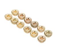RiToEasysports Accesorios de Guitarra, 12 Piezas Engranaje de Clavija de Afinación de Metal Diámetro de 12 Mm Relación 1:18 Clavijas de Máquina de Guitarra con Orificio Hexagonal Engranaje de (GOLD)