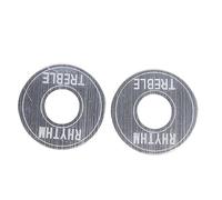 RiToEasysports Accesorios de Guitarra, 2 uds., Interruptor de Palanca de Tres Engranajes, Arandela, Placa de Anillo Triple Rítmico para Guitarra Eléctrica (SILVER)