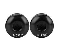 RiToEasysports Accesorios para Bicicletas, Aleación de Aluminio M14 6,5 Mm 2 Piezas Pedal de Ciclo Tapa a Prueba de Polvo para Ciclo de Montaña (Black)