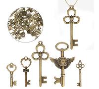 RiToEasysports Accesorios para Llaves de Aleación de Bronce, Diseño único, 100 Estilos para Manualidades y Decoración del Hogar