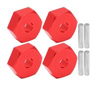 RiToEasysports Acoplador Hexagonal de Aleación de Aluminio, Cubo de Rueda de 14 Mm de Diámetro y 5 Mm de Espesor con Pasadores Fijos para Piezas de Automóvil 104001 RC (Rojo)