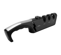 RiToEasysports Afilador de Cuchillos de Diamante Diseño Ergonómico Multifuncional de 3 Etapas para Todo Tipo de Cuchillos Herramienta de Cocina Negro (BLACK)