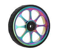 RiToEasysports Aleación de aluminio Easy Wheel para 3Sixty, hermoso diseño de aspecto con un gran rodamiento, mejora el rendimiento de las bicicletas plegables (Multi)