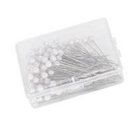 RiToEasysports Alfileres de Costura Rectos Pequeños 100 Piezas Aguja de Cabeza Redonda para Ojales y Arreglos Florales Caja de Plástico de Acero Inoxidable Incluida