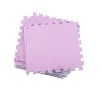 RiToEasysports Alfombrillas de Espuma para Suelo, 10pcs Plush Puzzle Interlocking Carpet, Cuttable Antideslizante con Diseño Mosaico Suave para Dormitorio Habitación Infantil (Purple)